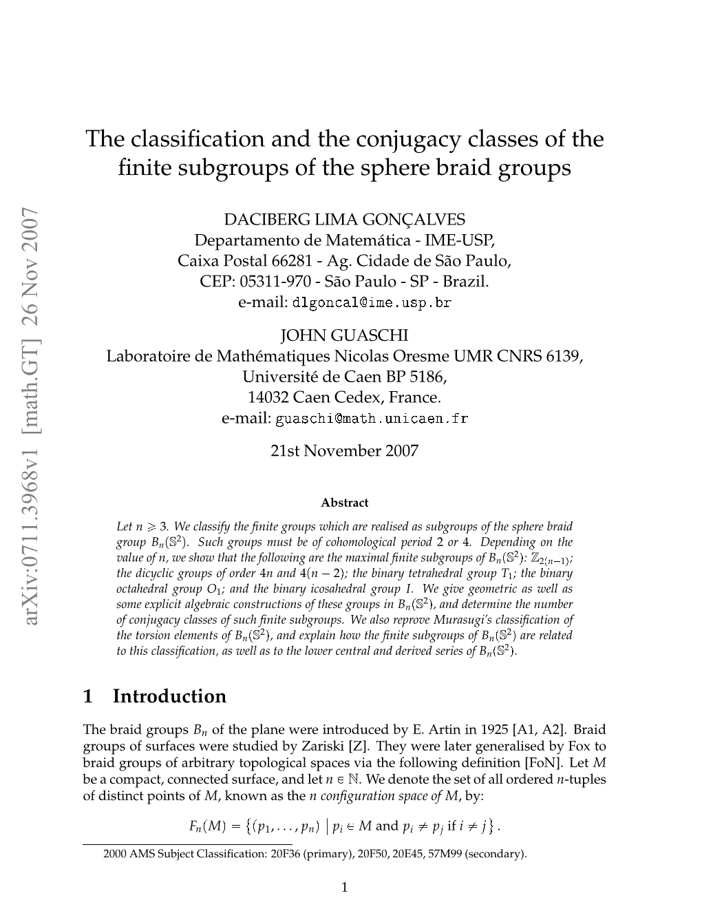 The Classification and the Conjugacy Classes of the Finite Subgroups Of