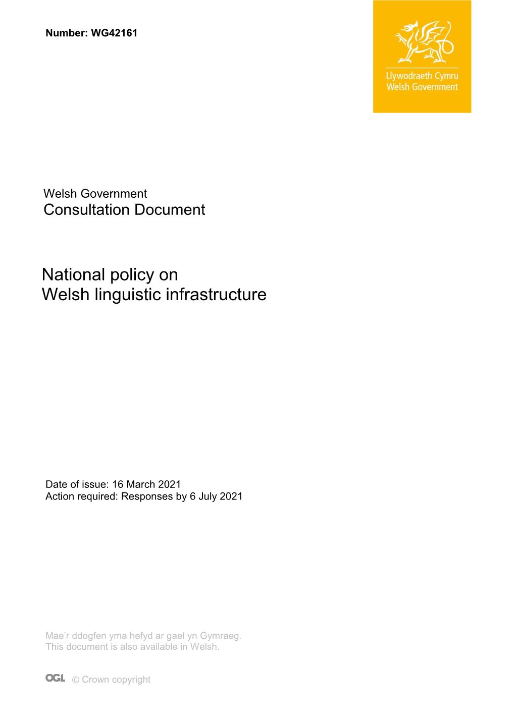 National Policy on Welsh Linguistic Infrastructure