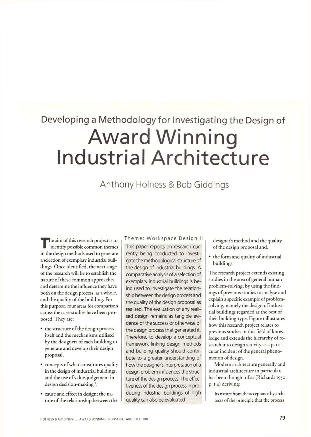 Award Winning Industrial Architecture