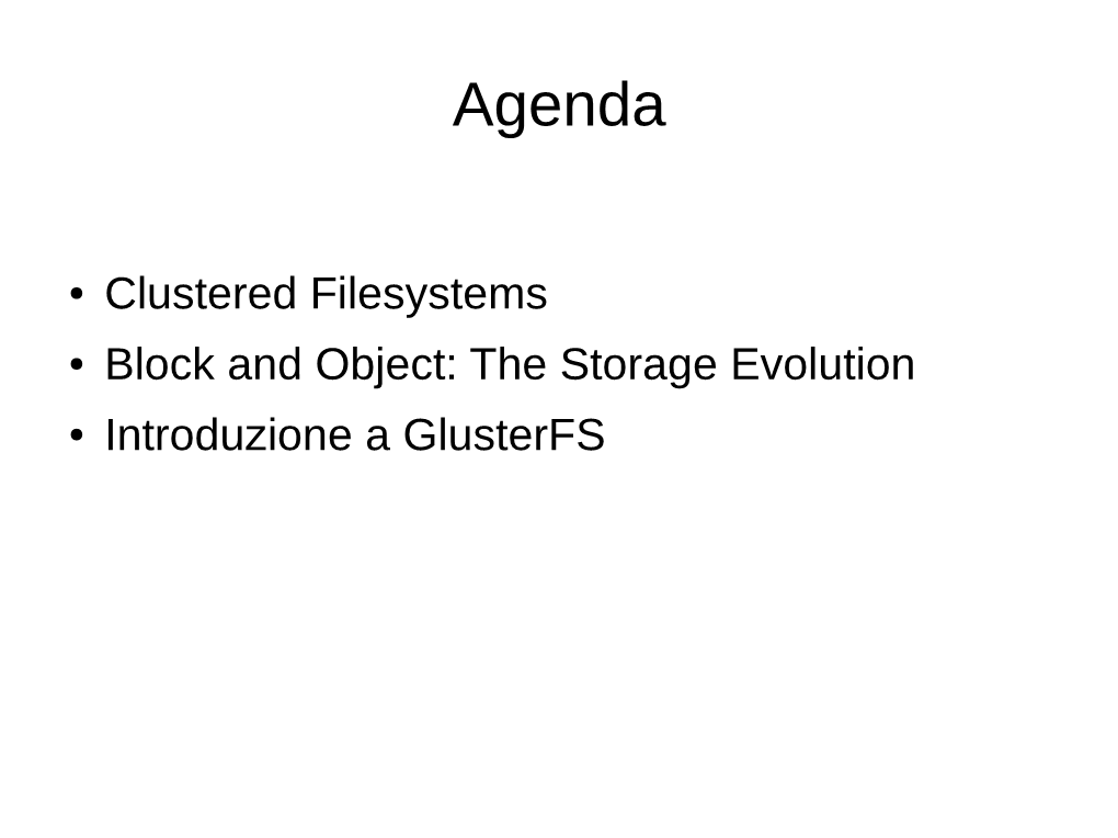 Sistemi Di Storage: Clustered Filesystems