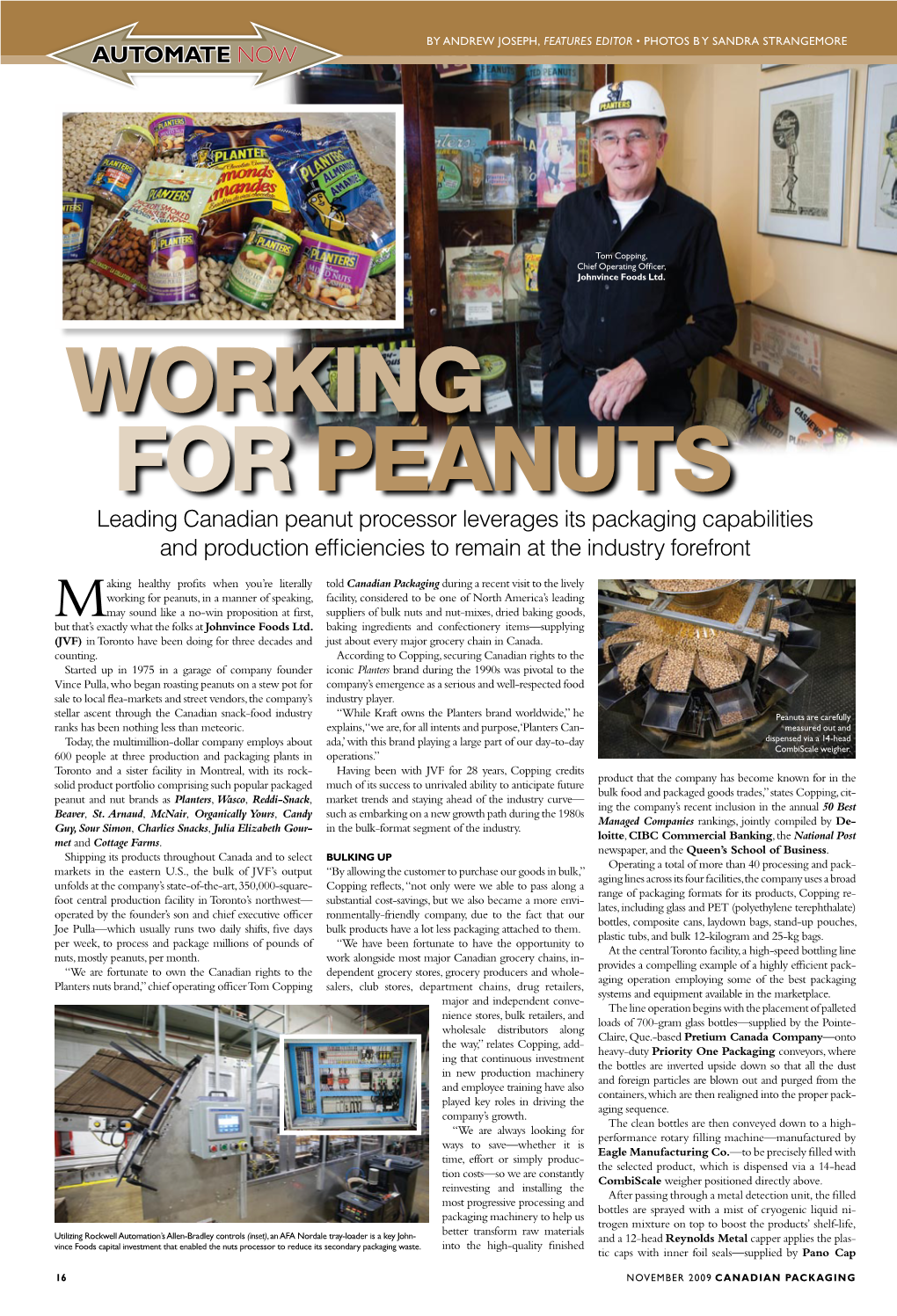 Canadian Packaging Magazine – Working for Peanuts