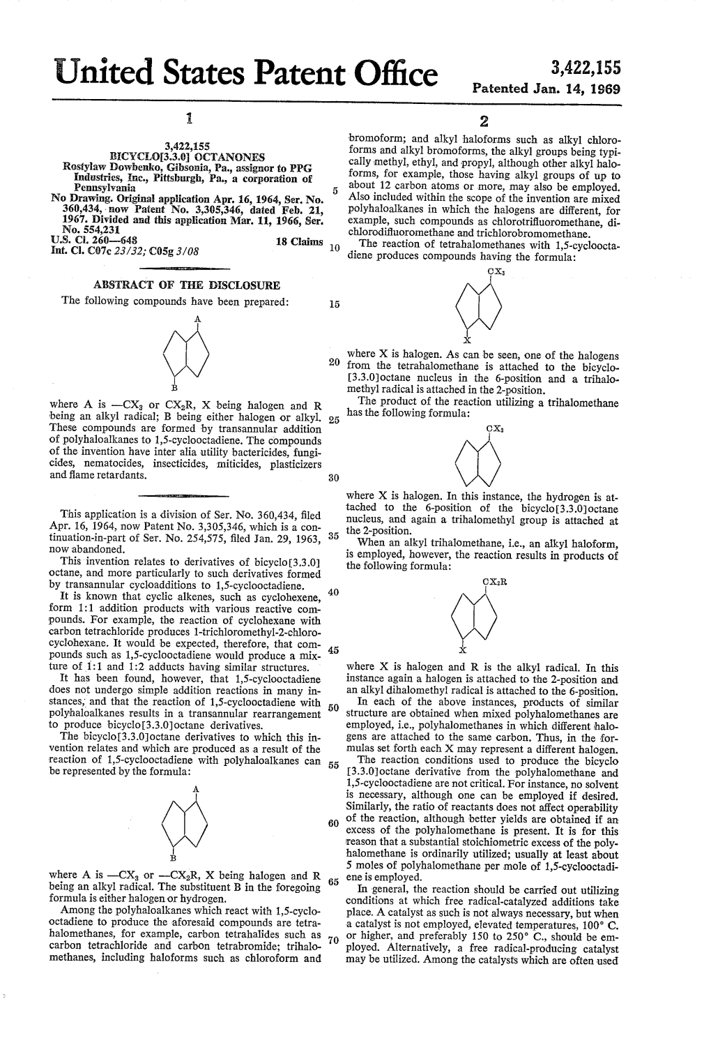 United States Patent Office Patented Jan