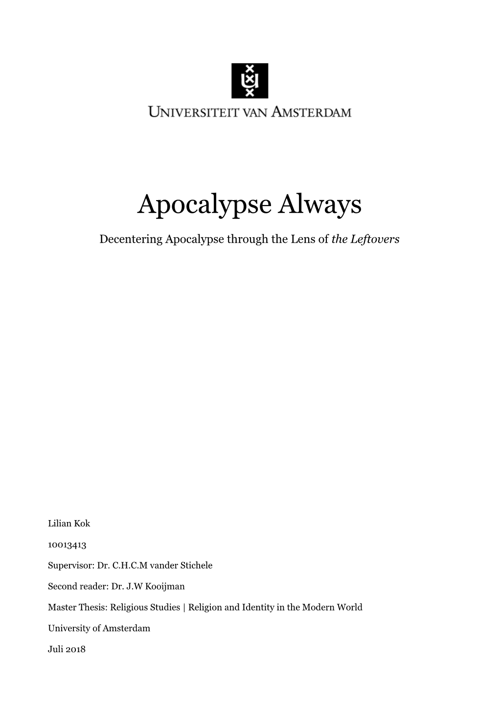 Apocalypse Always
