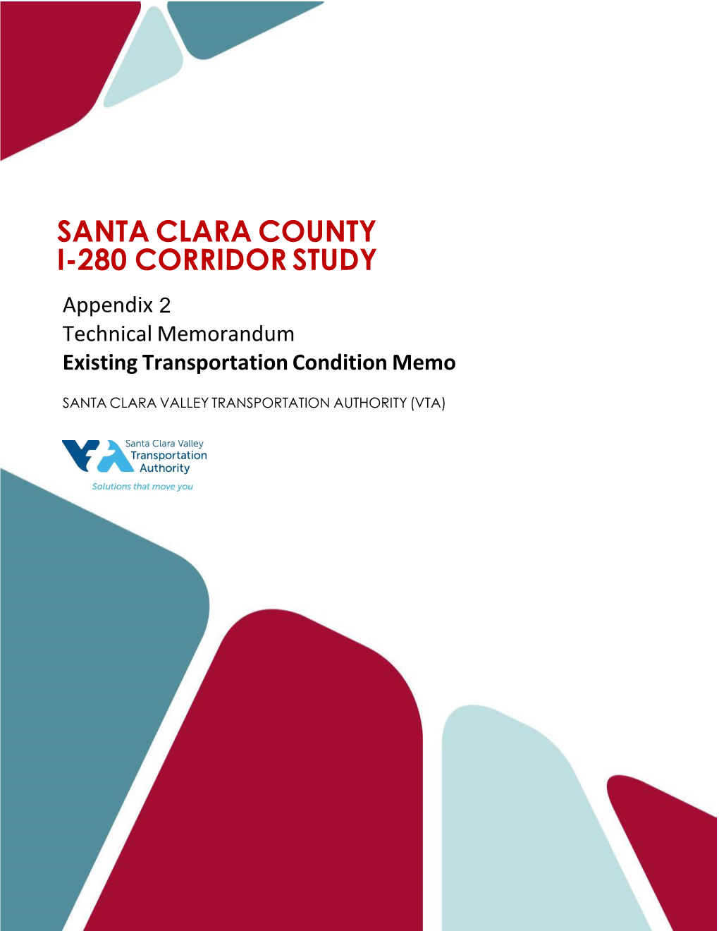 Santa Clara County I-280 Corridor Study