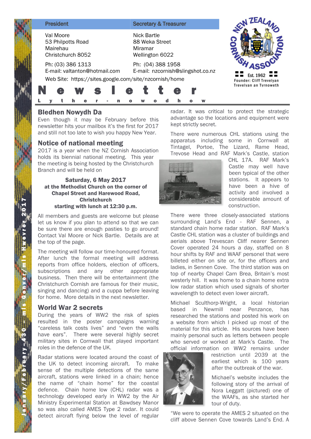 NZ Cornish Association Newsletter