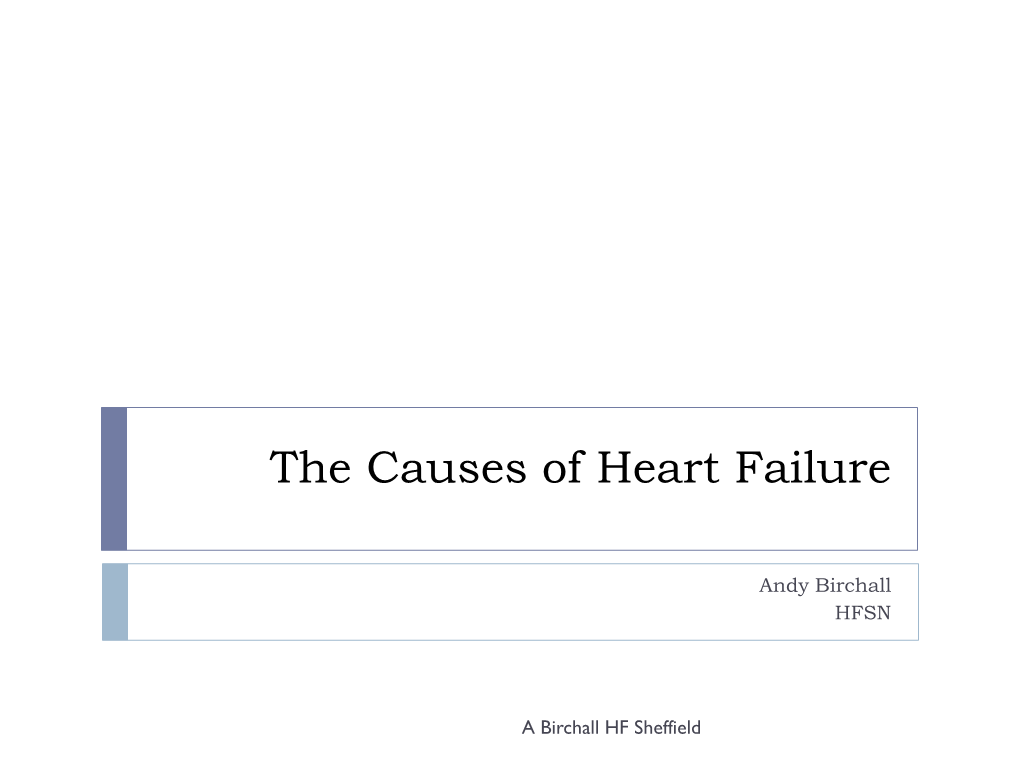 The Causes of Heart Failure