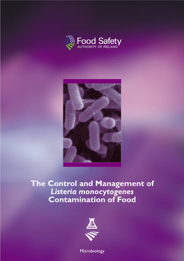 The Control and Management of Listeria Monocytogenes Contamination of Food