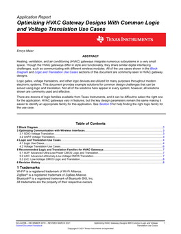 Common Logic & Translation Voltage Use Cases