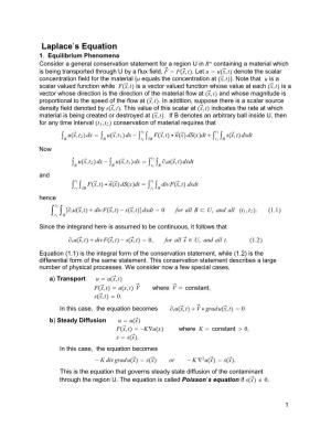 Laplace's Equation