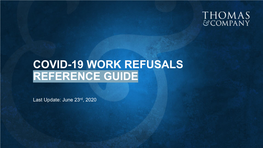 Covid-19 Work Refusals Reference Guide