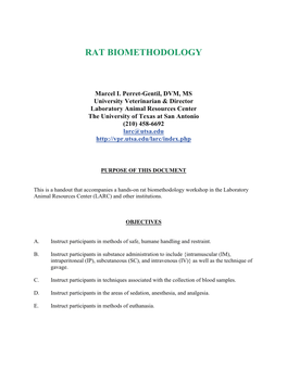 Rat Biomethodology