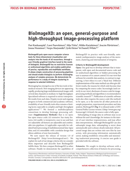 Bioimagexd: an Open, General-Purpose and High-Throughput Image-Processing Platform