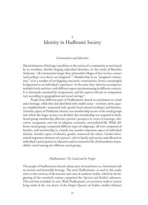 Identity in Hadhrami Society