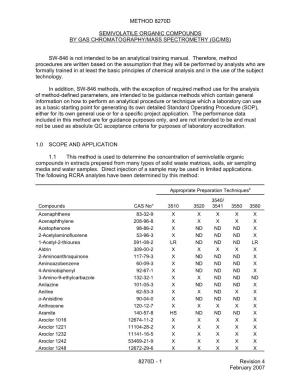 Method 8270D: Semivolatile Organic Compounds by Gas