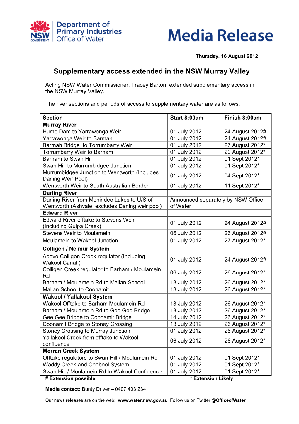 Media Release 120816 Supplementary Access Murray