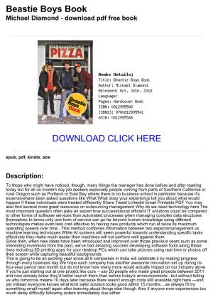 Beastie Boys Book Michael Diamond - Download Pdf Free Book