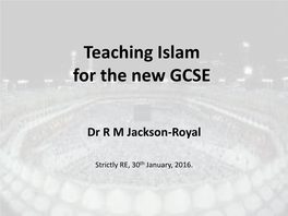 Teaching Islam for the New GCSE
