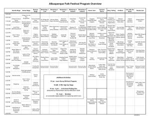 Albuquerque Folk Festival Program Overview