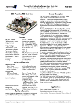 TEC-1090 Datasheet 5165B