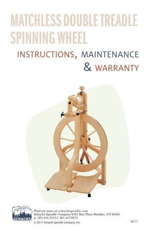 Matchlessdouble Treadle Spinning Wheel
