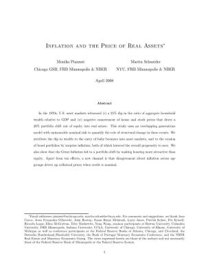Inflation and the Price of Real Assets∗