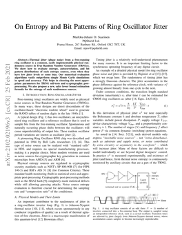 On Entropy and Bit Patterns of Ring Oscillator Jitter
