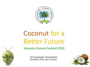 Coconut for a Better Future Vanuatu Coconut Summit 2019