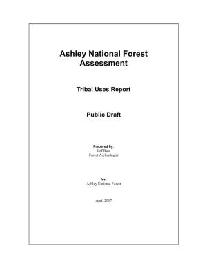 Ashley National Forest Assessment, Tribal Uses Report