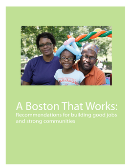 A Boston That Works: Recommendations for Building Good Jobs and Strong Communities