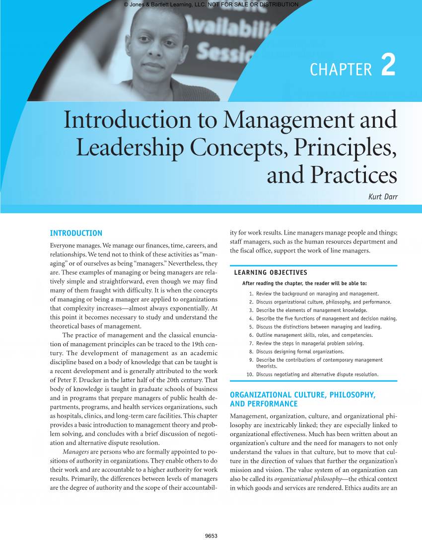 Introduction to Management and Leadership Concepts, Principles, and Practices Kurt Darr