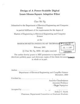 Design of a Power-Scalable Digital Least-Means-Square Adaptive