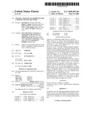 (12) United States Patent (10) Patent No.: US 7,049,492 B1 Li Et Al