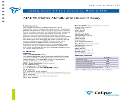 MMP9: Matrix Metalloproteinase 9 Assay