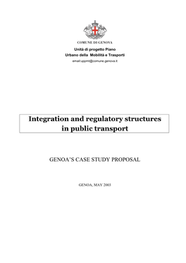 Case Study of Genoa (Italy)