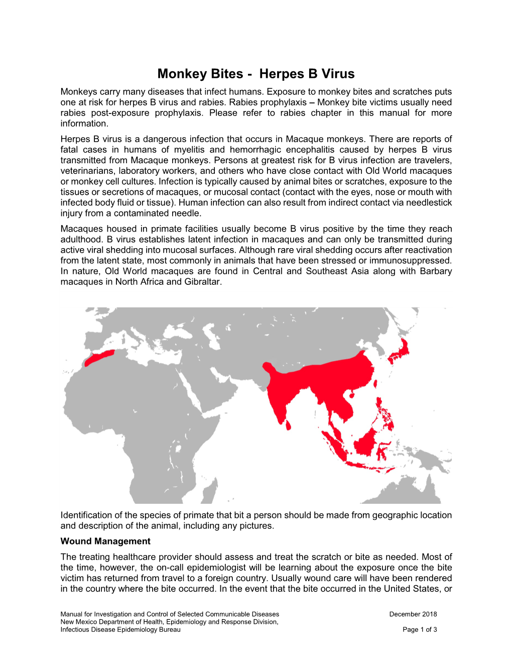 Monkey Bites - Herpes B Virus Monkeys Carry Many Diseases That Infect Humans