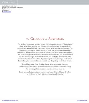 The Geology of Australia David Johnson Frontmatter More Information