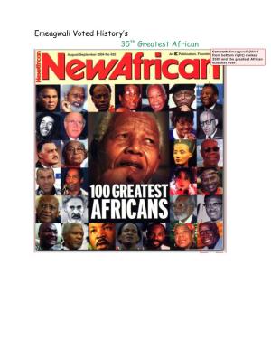 Emeagwali Voted History's 35 Greatest African