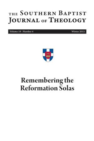 Remembering the Reformation Solas