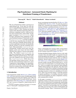 Automated Elastic Pipelining for Distributed Training of Transformers