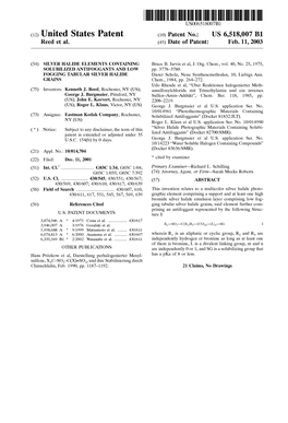 (12) United States Patent (10) Patent No.: US 6,518,007 B1 Reed Et Al