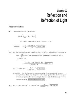 Chapter 22 Reflection and Refraction of Light