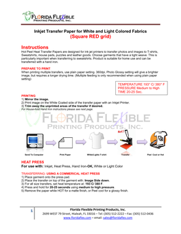 1 (Square RED Grid) Instructions