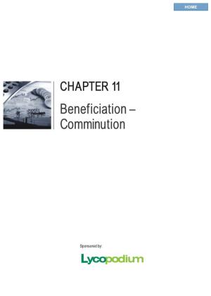 Chapter 11: Beneficiation