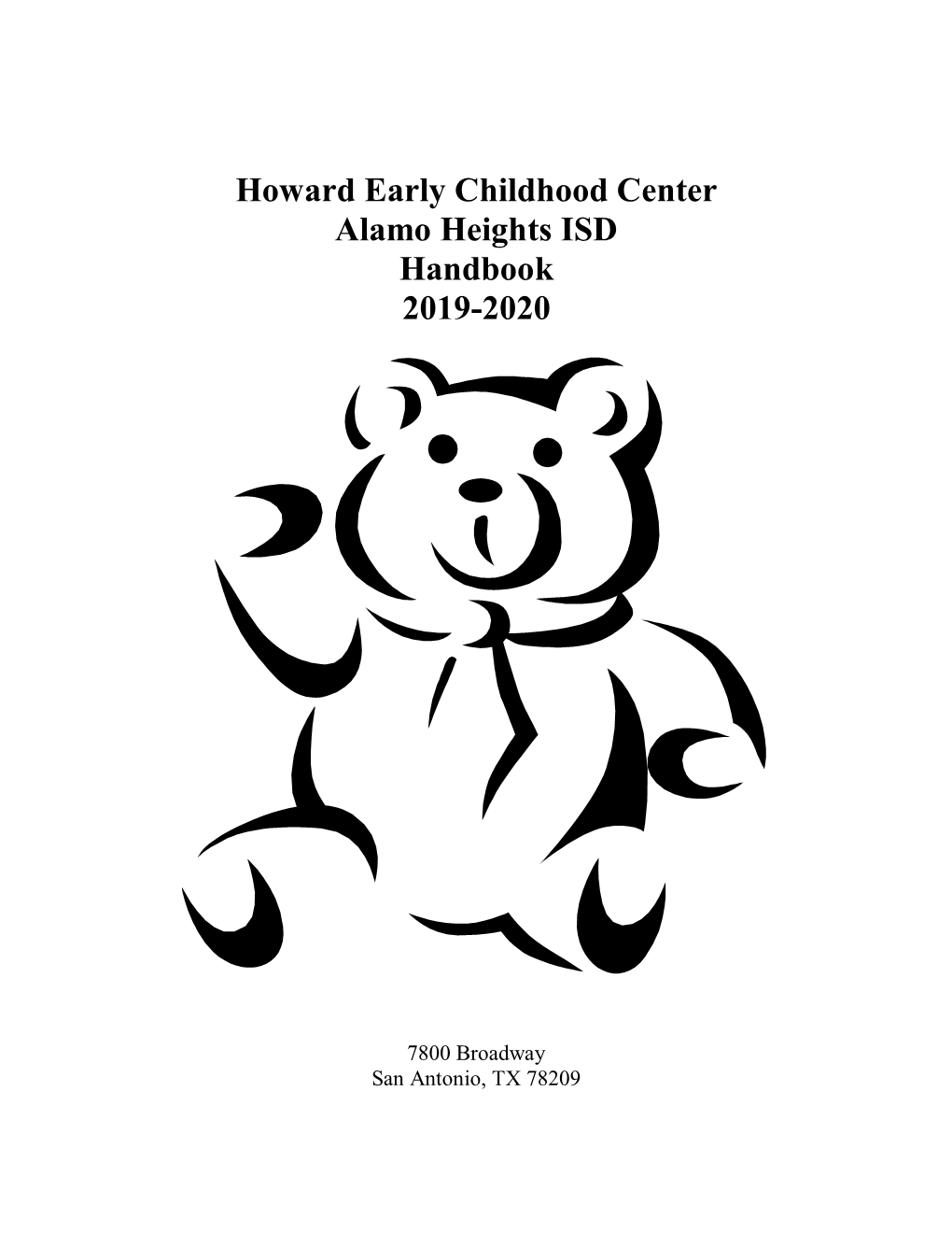 Howard Early Childhood Center Alamo Heights ISD Handbook 2019-2020