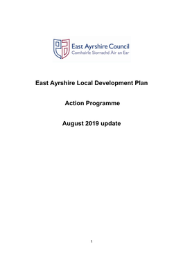 East Ayrshire Local Development Plan Action Programme August 2019