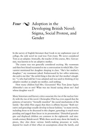 Four } Adoption in the Developing British Novel: Stigma, Social Protest, and Gender