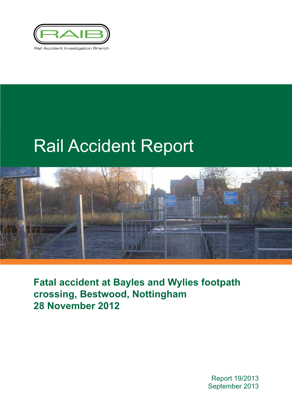 Rail Accident Report