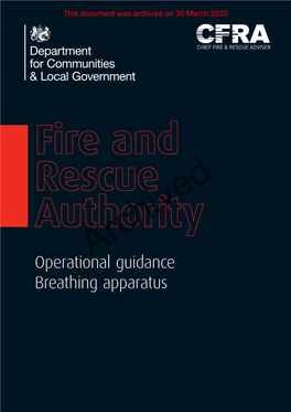 Operational Guidance Breathing Apparatus