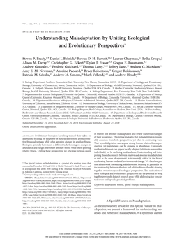 Understanding Maladaptation by Uniting Ecological and Evolutionary Perspectives*