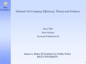 National Oil Company Efficiency: Theory and Evidence